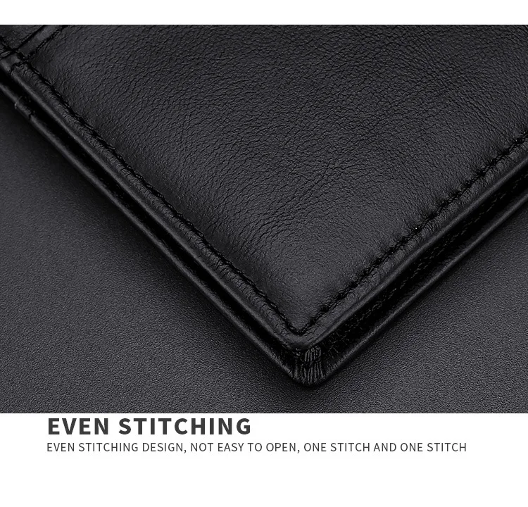 YUECIMIE Men Minimalist Slim Card Holder Genuine Leather Card Wallet Slim Line Thin Mini Small Rfid Passport Id Card Holder Male