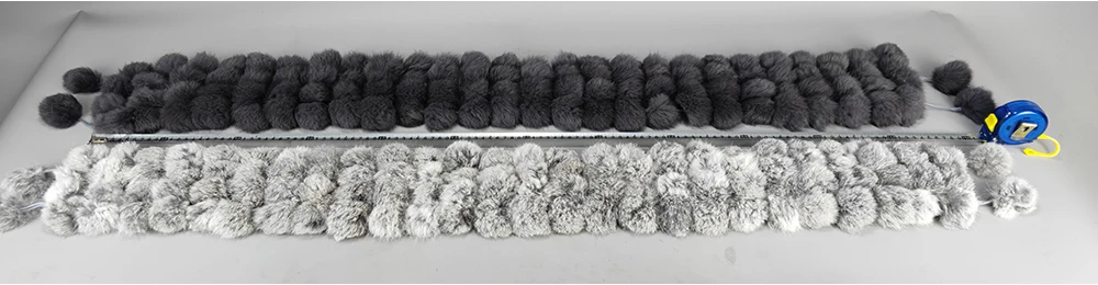 2025 Women Winter Warm Real Rabbit Fur Scarf Hot Sale Natural Rabbit Fur Muffler Lady 100% Genuine Fur Scarves Wholesale Retail