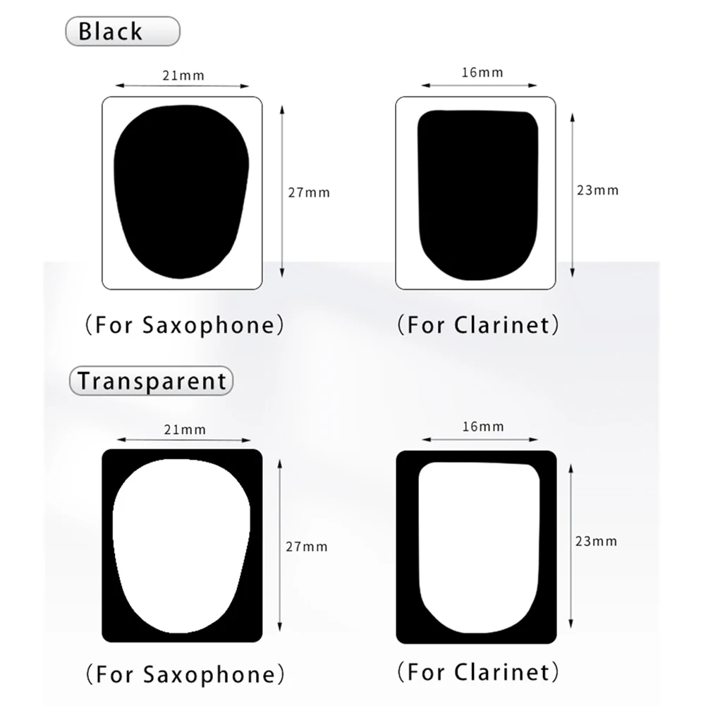 10pcs Sax Mouthpiece Patches Pads Cushions For Treble / Alto / Tenor Sax & Clarinet 0.5mm / 0.8 Mm Saxophone Silicone Cushions