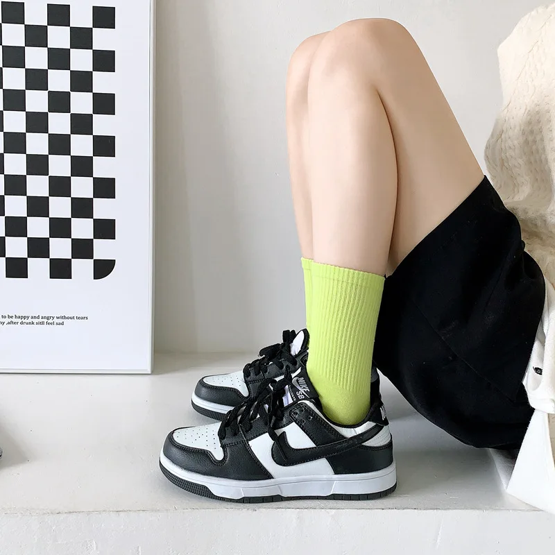 Color five-finger cotton sweat-absorbing breathable sports socks Japanese candy color split-toe women's socks