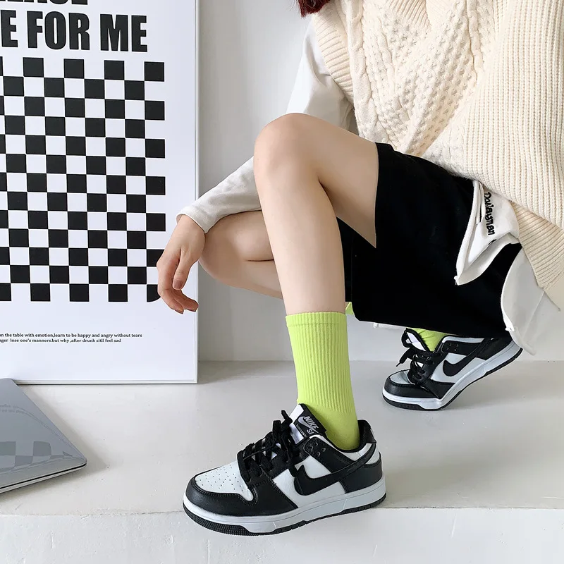 Color five-finger cotton sweat-absorbing breathable sports socks Japanese candy color split-toe women's socks