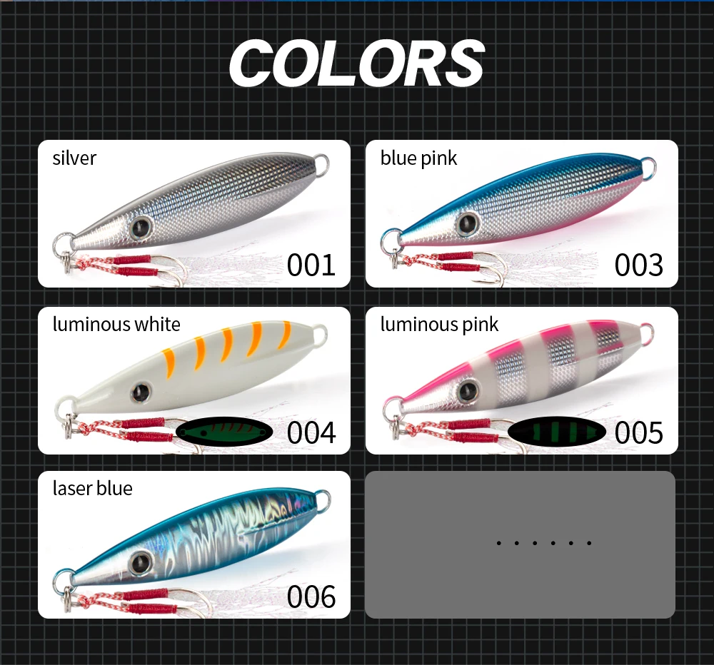 Hunthouse Trolling Jigging Fishing Lure Hard Bait 90mm/60g 105mm/100g Sinking Zinc Alloy Slow Jig Saltwater For Tuna Bass Tackle