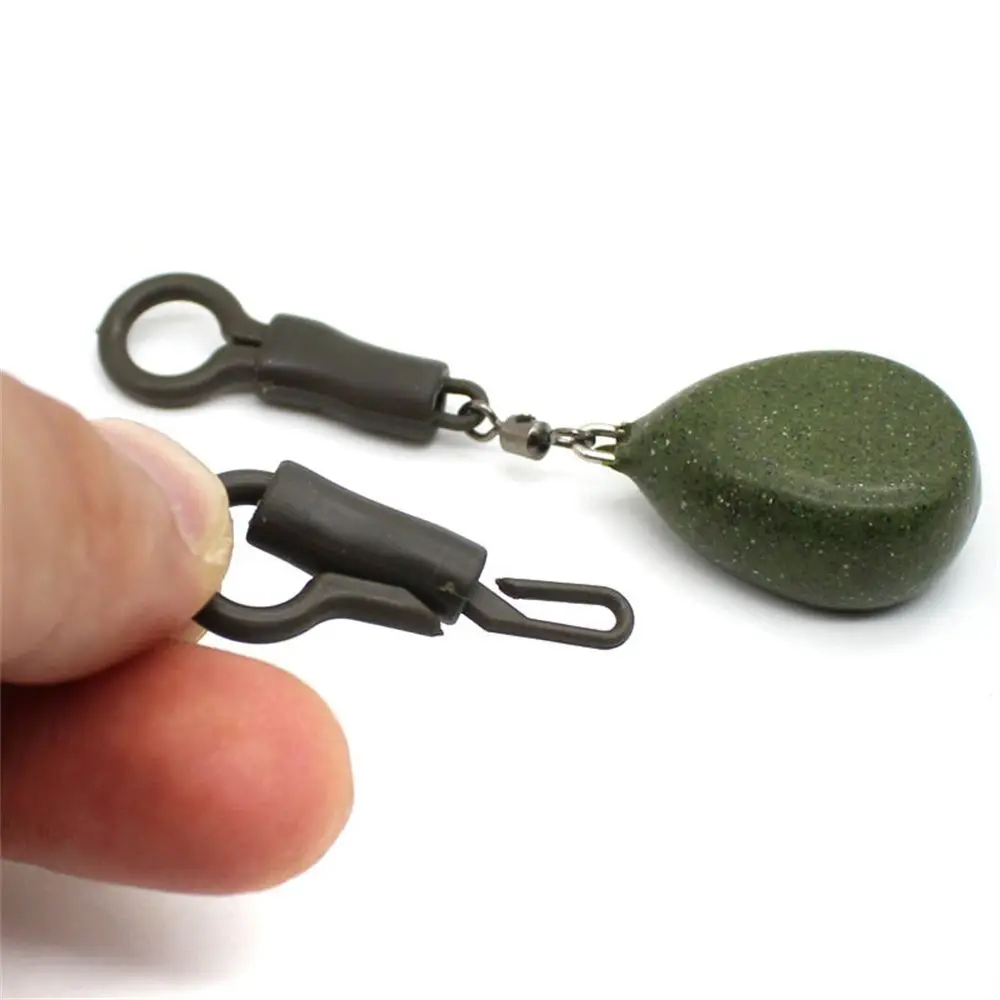 20Pcs Catfish Accessories Tackle Back Lead Clips With Silicone Sleeves Locking Tube Fishing Convert Rig Connector Angling Supply