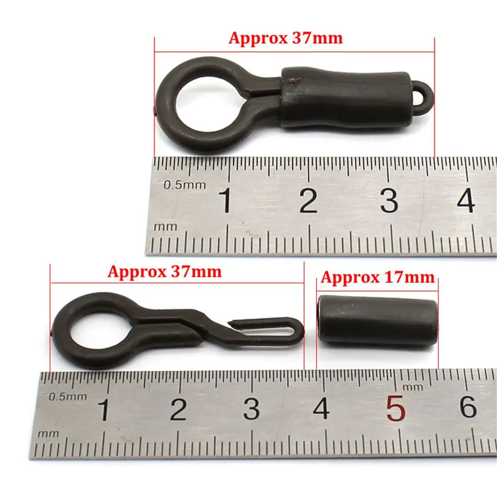 20Pcs Catfish Accessories Tackle Back Lead Clips With Silicone Sleeves Locking Tube Fishing Convert Rig Connector Angling Supply