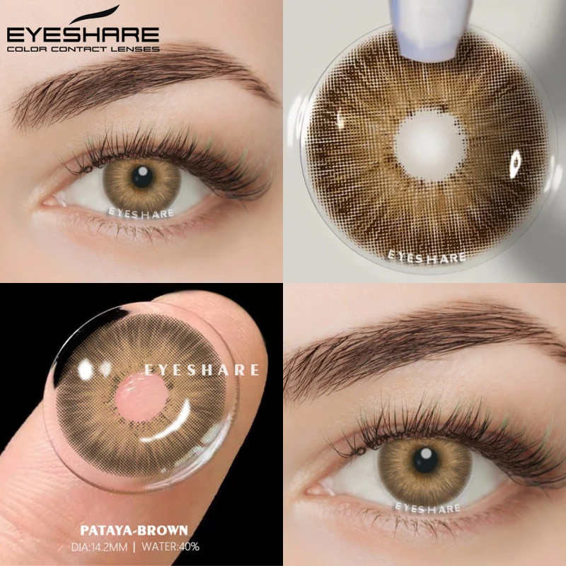 EYESHARE Color Contact Lenses for Eyes 2pcs PATTAYA Blue Green Colored Lenses Beautiful Pupil Yearly Makeup Cosmetic ContactLens