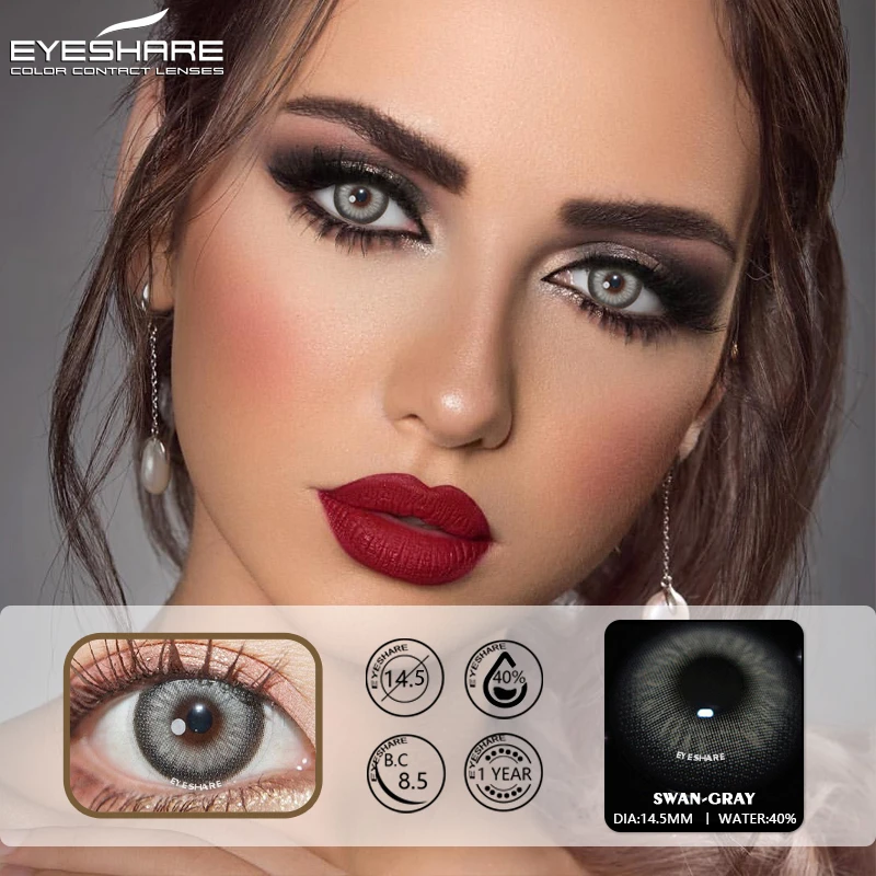 EYESHARE Color Contact Lenses for Eyes 2pcs PATTAYA Blue Green Colored Lenses Beautiful Pupil Yearly Makeup Cosmetic ContactLens