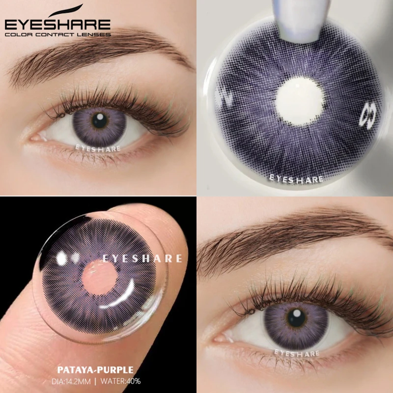 EYESHARE Color Contact Lenses for Eyes 2pcs PATTAYA Blue Green Colored Lenses Beautiful Pupil Yearly Makeup Cosmetic ContactLens