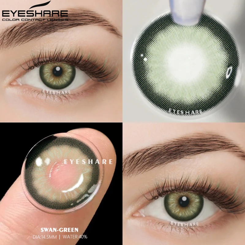 EYESHARE Color Contact Lenses for Eyes 2pcs PATTAYA Blue Green Colored Lenses Beautiful Pupil Yearly Makeup Cosmetic ContactLens