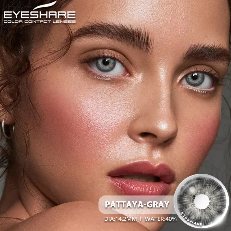 EYESHARE Color Contact Lenses for Eyes 2pcs PATTAYA Blue Green Colored Lenses Beautiful Pupil Yearly Makeup Cosmetic ContactLens