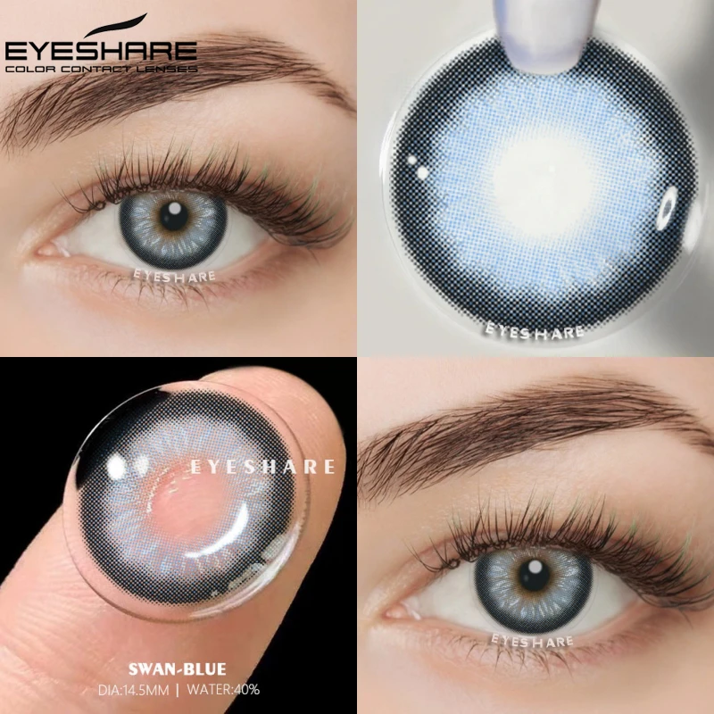 EYESHARE Color Contact Lenses for Eyes 2pcs PATTAYA Blue Green Colored Lenses Beautiful Pupil Yearly Makeup Cosmetic ContactLens