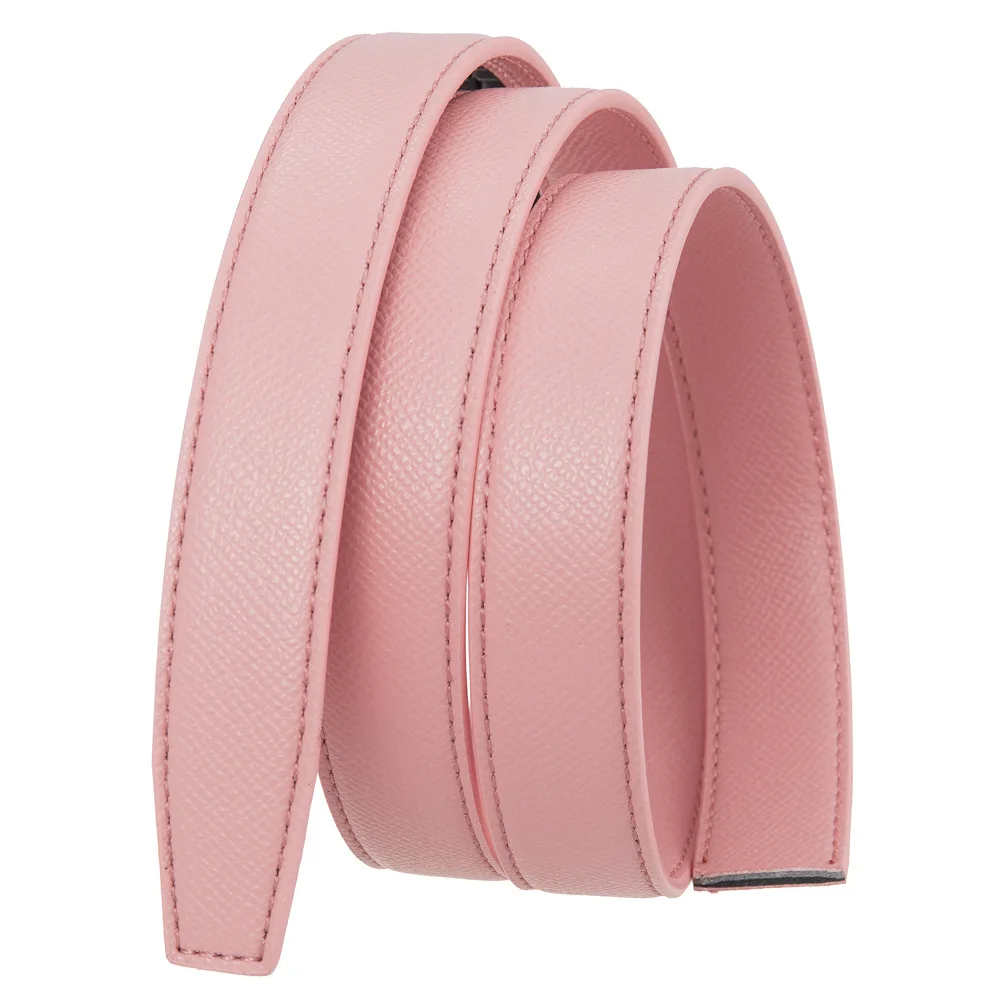 2.4cm Belts Ladies Luxury Brand Fashion Design Simple Versatile Jeans Accessories Women Automatic Buckle Thin Waistband