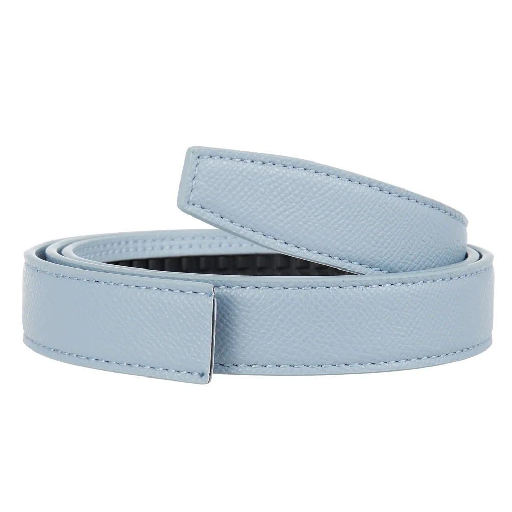 2.4cm Belts Ladies Luxury Brand Fashion Design Simple Versatile Jeans Accessories Women Automatic Buckle Thin Waistband