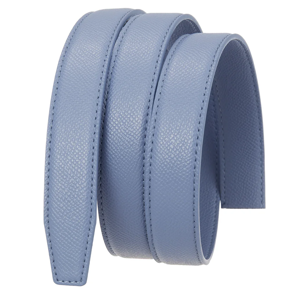 2.4cm Belts Ladies Luxury Brand Fashion Design Simple Versatile Jeans Accessories Women Automatic Buckle Thin Waistband