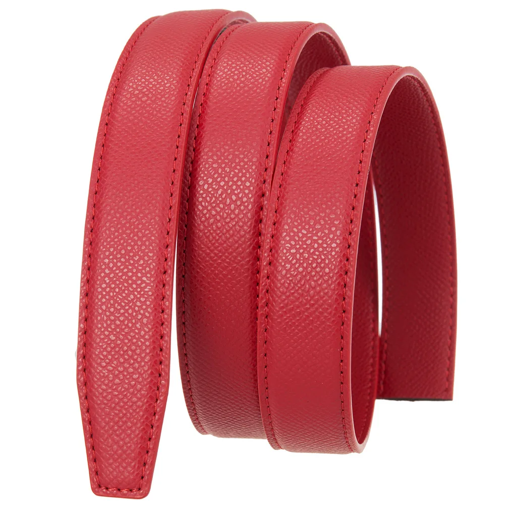 2.4cm Belts Ladies Luxury Brand Fashion Design Simple Versatile Jeans Accessories Women Automatic Buckle Thin Waistband