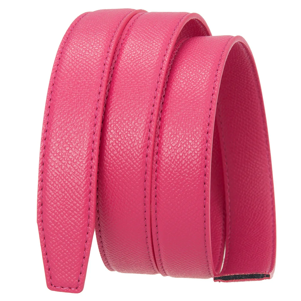 2.4cm Belts Ladies Luxury Brand Fashion Design Simple Versatile Jeans Accessories Women Automatic Buckle Thin Waistband