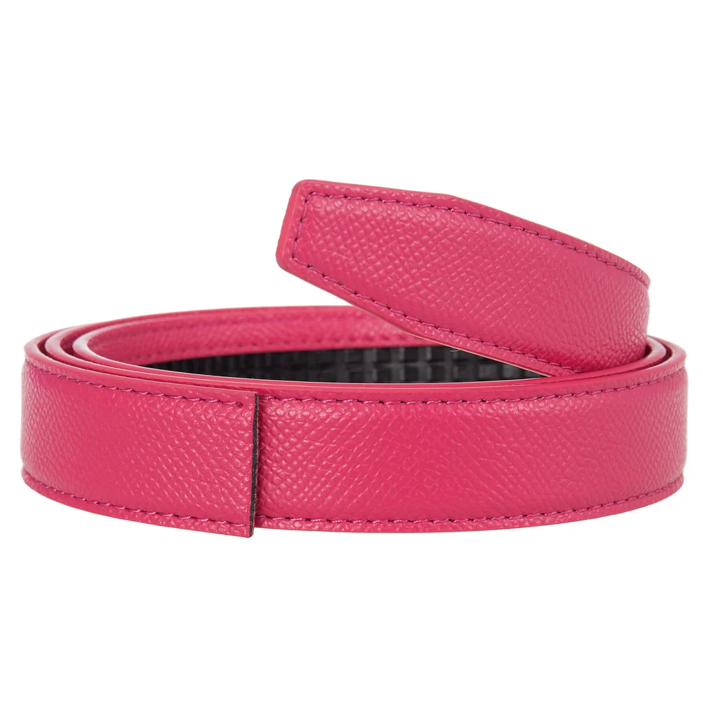 2.4cm Belts Ladies Luxury Brand Fashion Design Simple Versatile Jeans Accessories Women Automatic Buckle Thin Waistband
