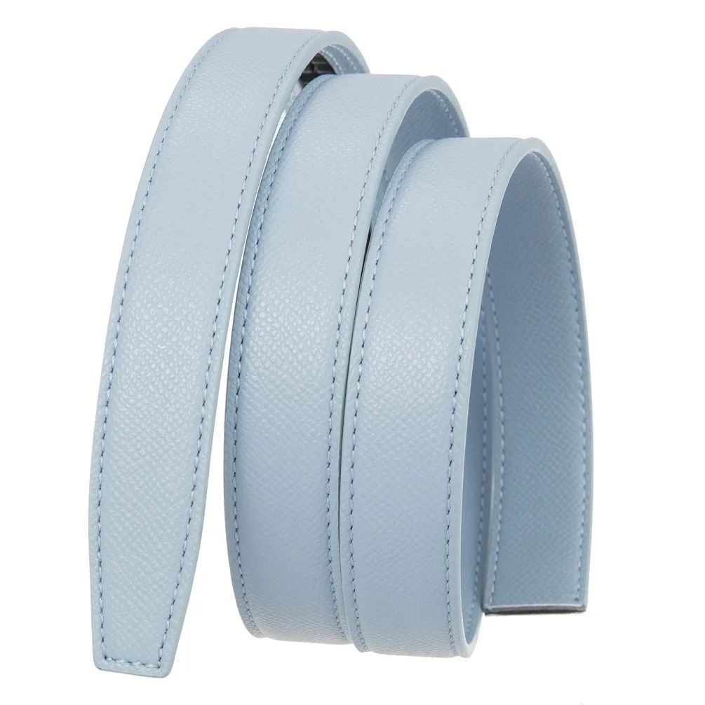 2.4cm Belts Ladies Luxury Brand Fashion Design Simple Versatile Jeans Accessories Women Automatic Buckle Thin Waistband