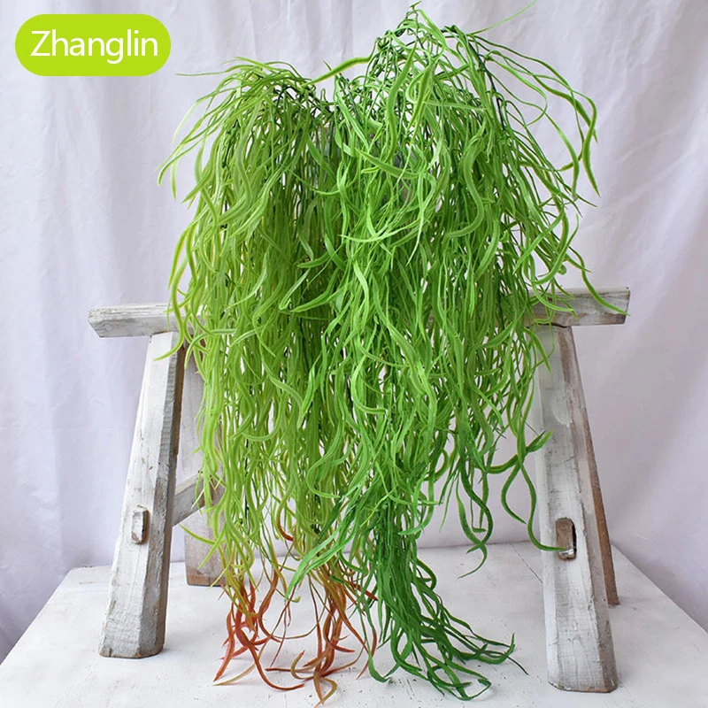 90cm Artificial Plant Green Wall Vine Seaweed Water Plant Bunch Home Bathroom Room Balcony Outdoor Decoration Fake Flower Ivy