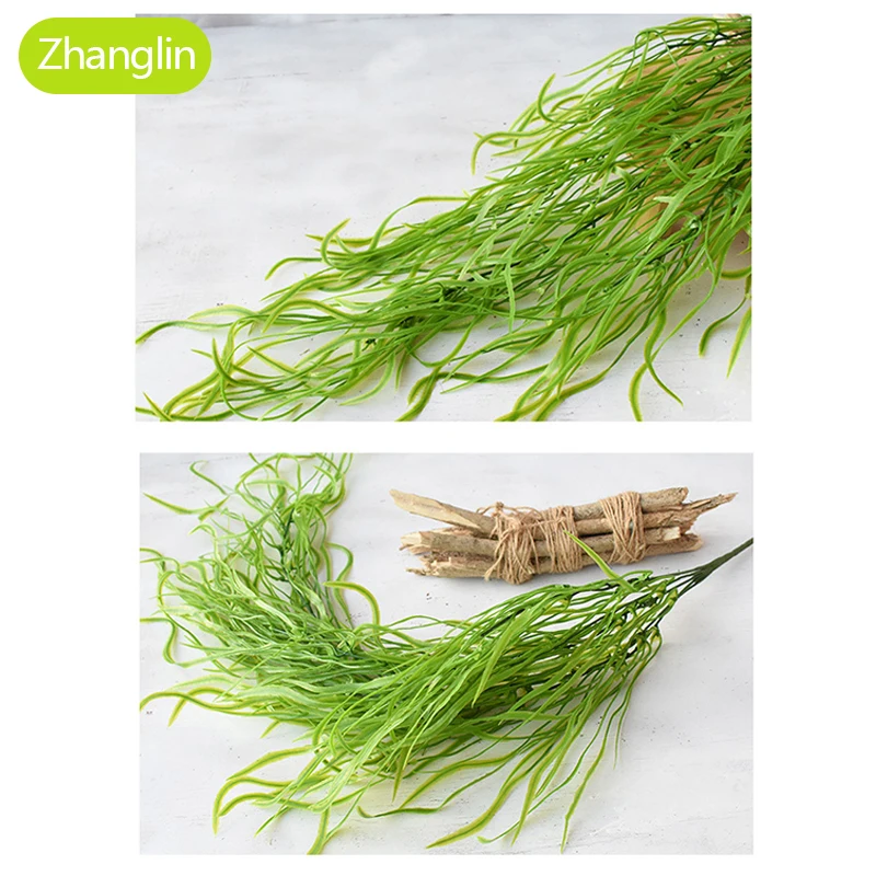 90cm Artificial Plant Green Wall Vine Seaweed Water Plant Bunch Home Bathroom Room Balcony Outdoor Decoration Fake Flower Ivy