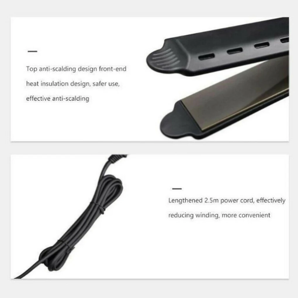 Hair Straightener Four-gear Temperature Adjustment Ceramic Tourmaline Ionic Flat Iron Hair Straightener For Women Widen Panel