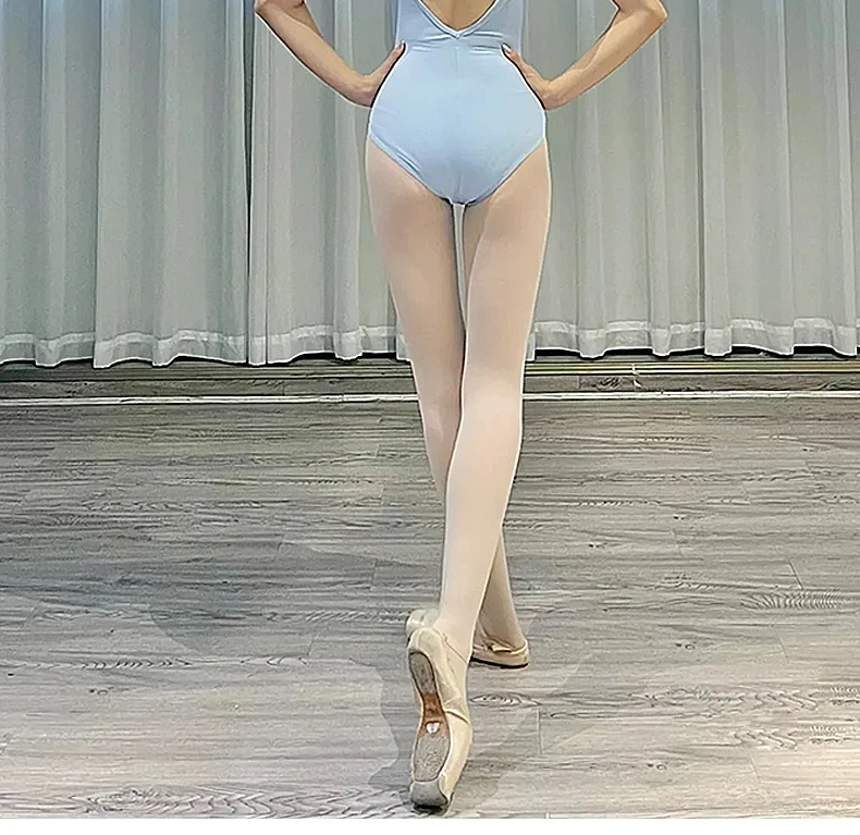 Tights Ballet Dance Suit Women's Round Neck Hanging Neck Slope Stitching Design With Gym Clothes Nylon Jumpsuit Love Back