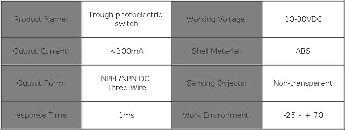 Infrared U-Slot Photoelectric Sensor E3S-GS30/E3S-GS15/E3S-GS7 DC 12-24V Proximity Switches Three-Wire NPN PNP Detection