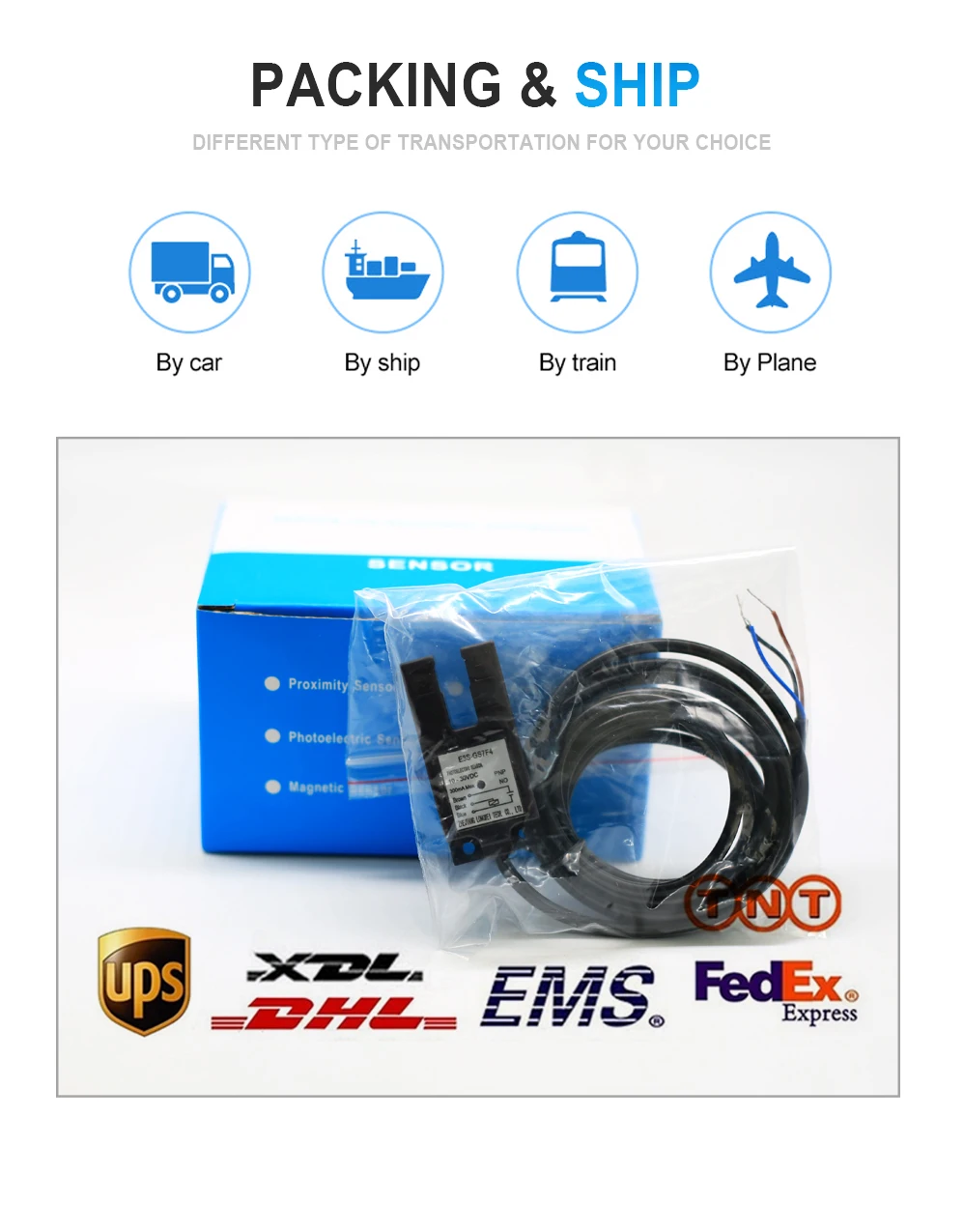 Infrared U-Slot Photoelectric Sensor E3S-GS30/E3S-GS15/E3S-GS7 DC 12-24V Proximity Switches Three-Wire NPN PNP Detection
