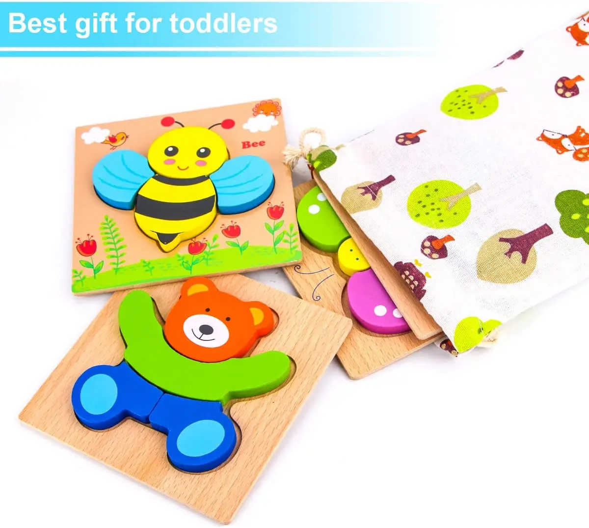 1pc Wooden Animal And Vehicle Puzzles For Toddlers, Boys And Girls Educational Toys Gift, Bright Color Different Shapes