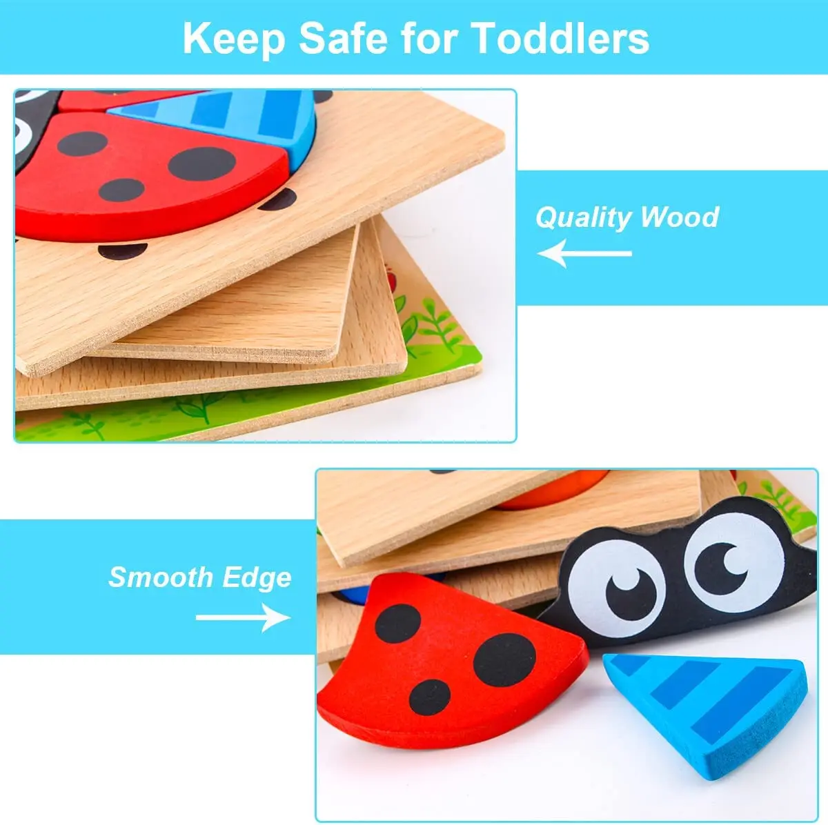 1pc Wooden Animal And Vehicle Puzzles For Toddlers, Boys And Girls Educational Toys Gift, Bright Color Different Shapes