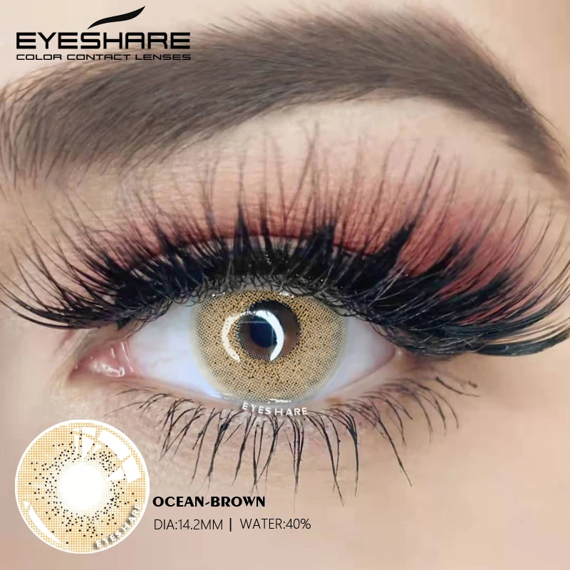 EYESHARE 1 Pair Color Contact Lenses for Eyes Beautiful Pupil Contact Lens Yearly Use Cosmetic Beauty Eye Lenses Colored Lenses