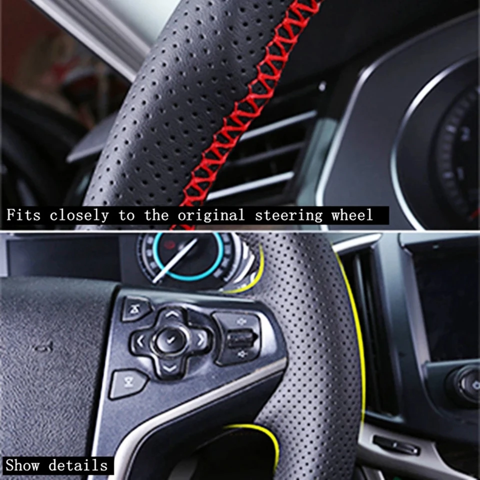 Car Steering Wheel Cover For Honda Accord 10 2018-19 Insight 2019 DIY Hand Stitch Microfiber Leather Braid Cover Car Accessories