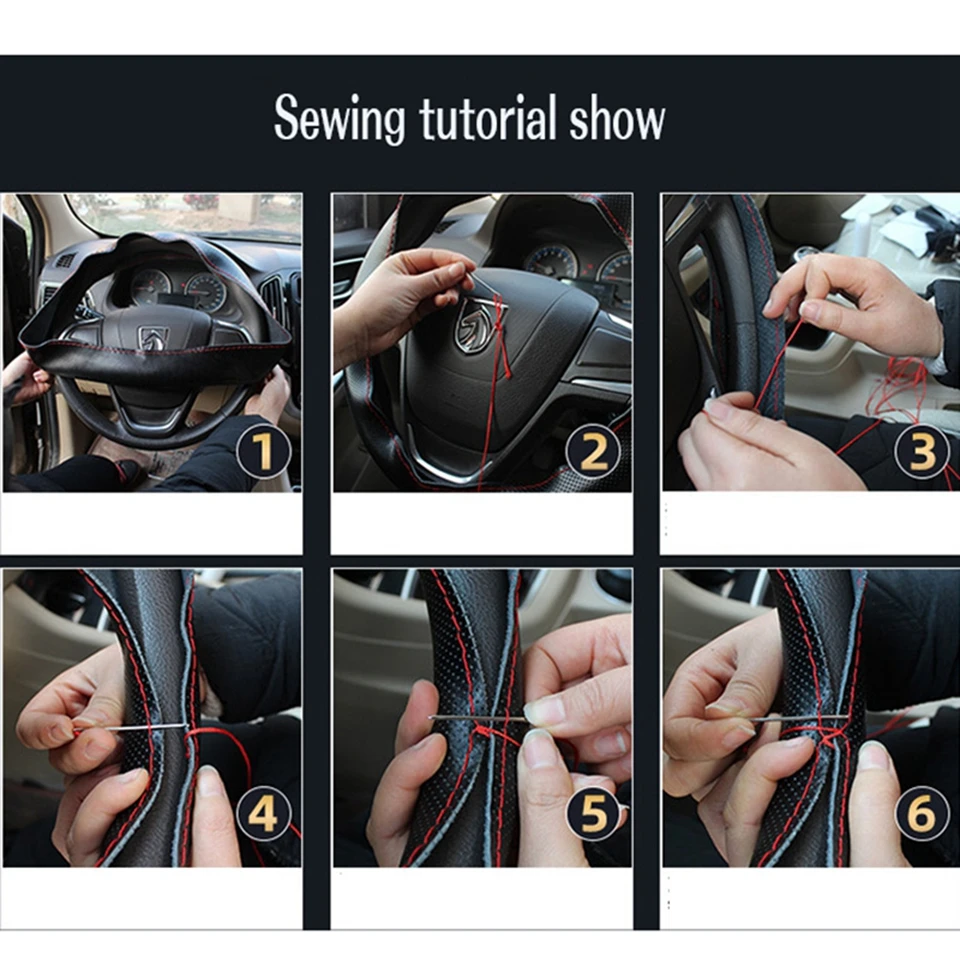 Car Steering Wheel Cover For Honda Accord 10 2018-19 Insight 2019 DIY Hand Stitch Microfiber Leather Braid Cover Car Accessories