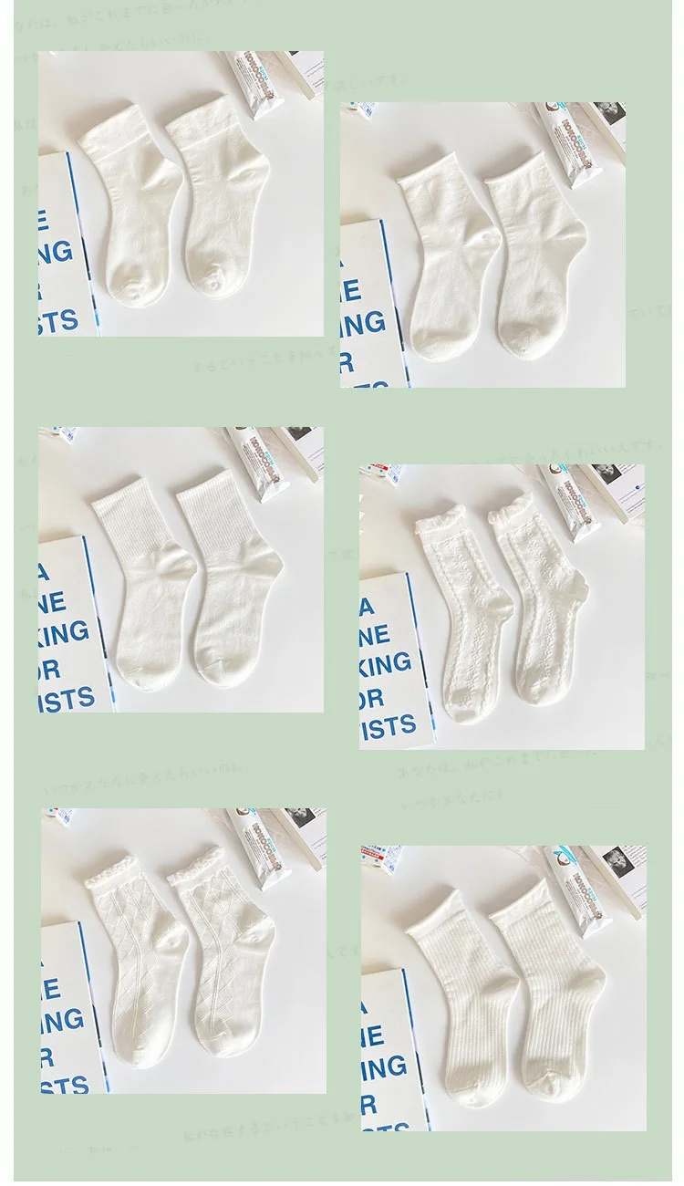 1 Pair Lolita Style Japanese Woman Cute White Short Socks Spring Summer Autumn Sweet Ruffle Lovely Cotton Socks High Quality