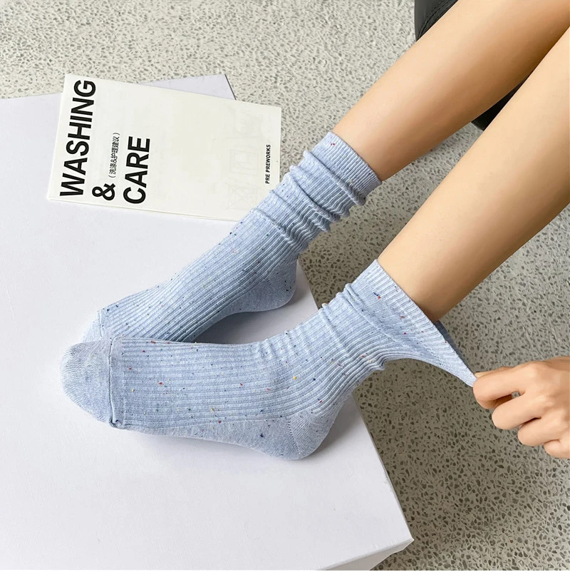 New Socks For Women Long Spring Breathable Casual Colorful Socks Female Japanese Fashion Girls Pile Socks Comfort Soft
