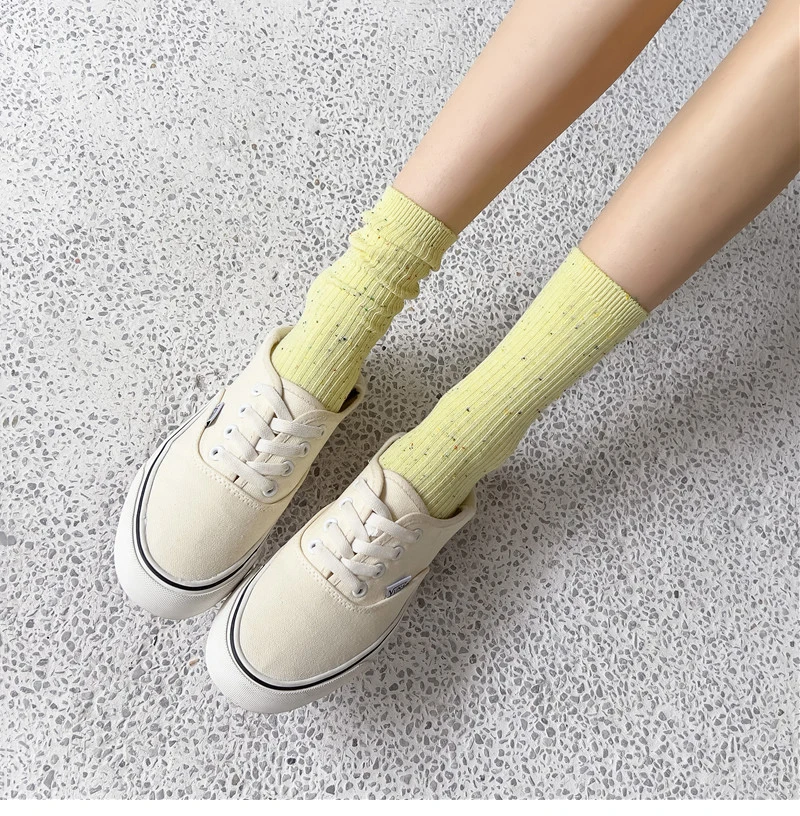 New Socks For Women Long Spring Breathable Casual Colorful Socks Female Japanese Fashion Girls Pile Socks Comfort Soft