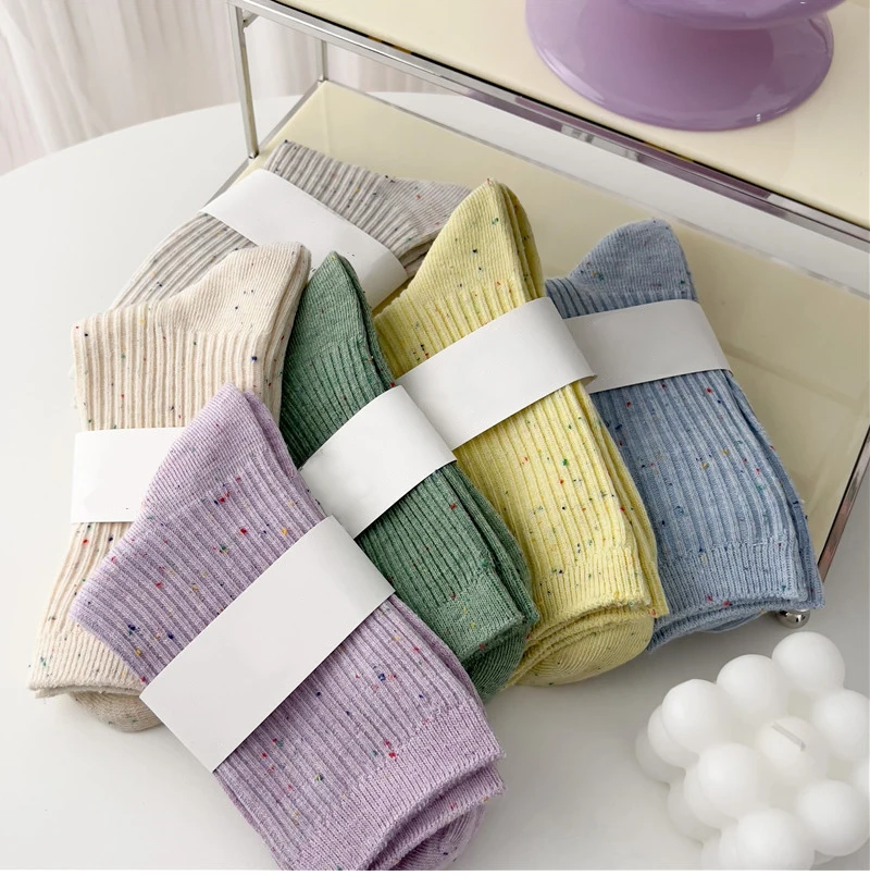 New Socks For Women Long Spring Breathable Casual Colorful Socks Female Japanese Fashion Girls Pile Socks Comfort Soft
