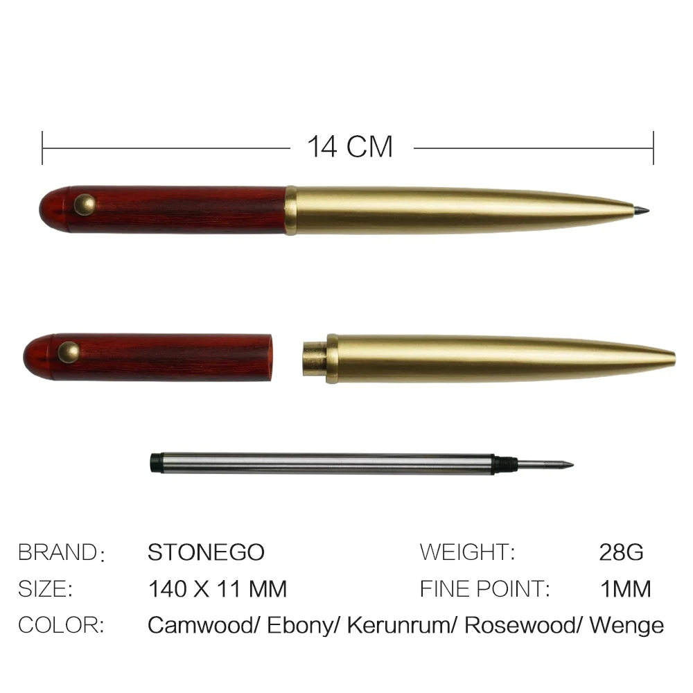Wooden Retractable Roller Ball Pens Smooth Writing Signature Executive Business Ball Point 0.5mm Handcrafted Vintage Gift Pen