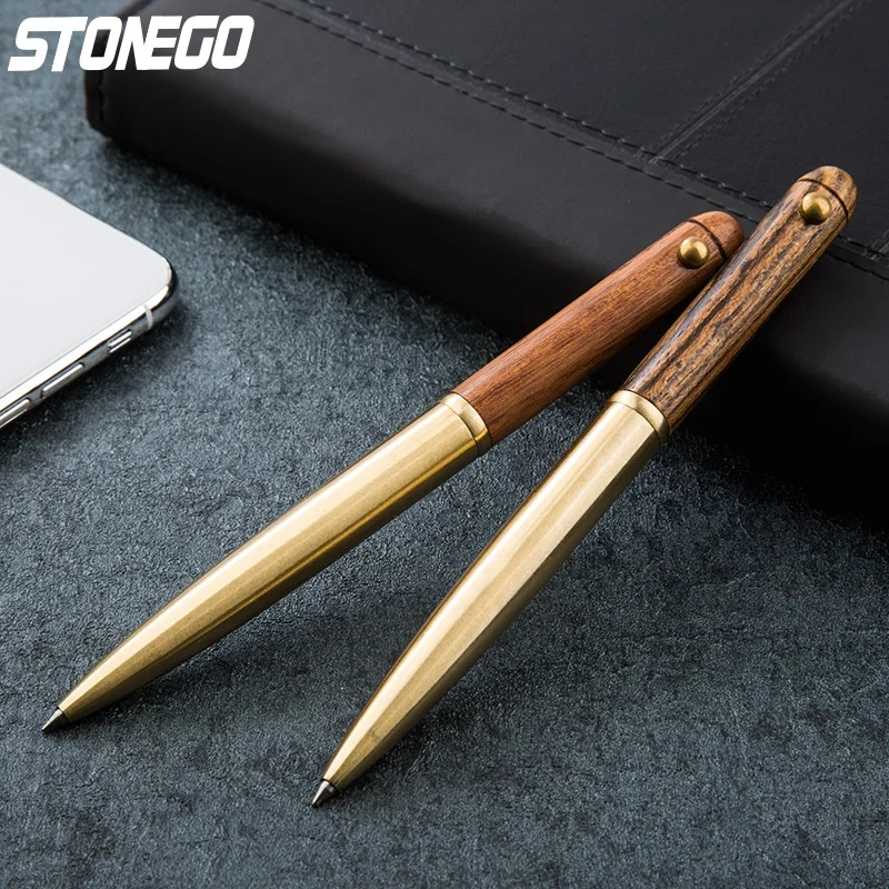 Wooden Retractable Roller Ball Pens Smooth Writing Signature Executive Business Ball Point 0.5mm Handcrafted Vintage Gift Pen