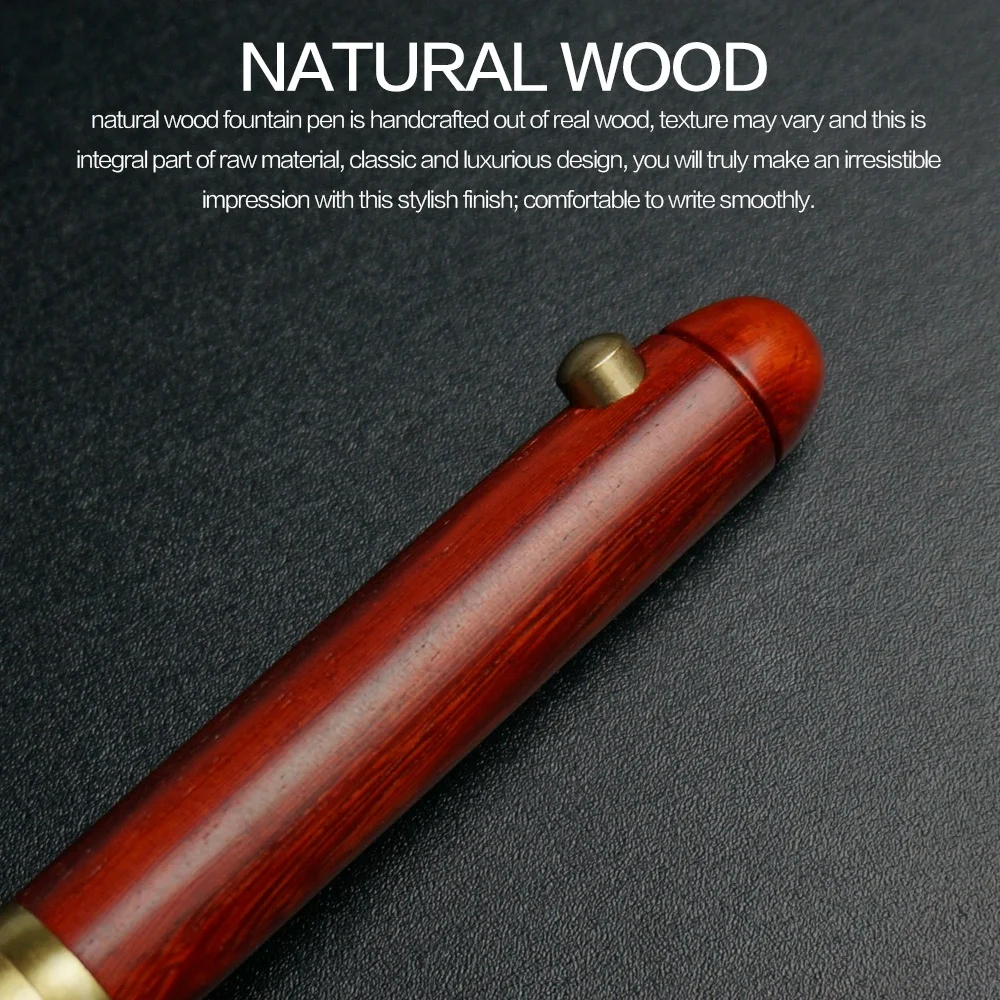 Wooden Retractable Roller Ball Pens Smooth Writing Signature Executive Business Ball Point 0.5mm Handcrafted Vintage Gift Pen