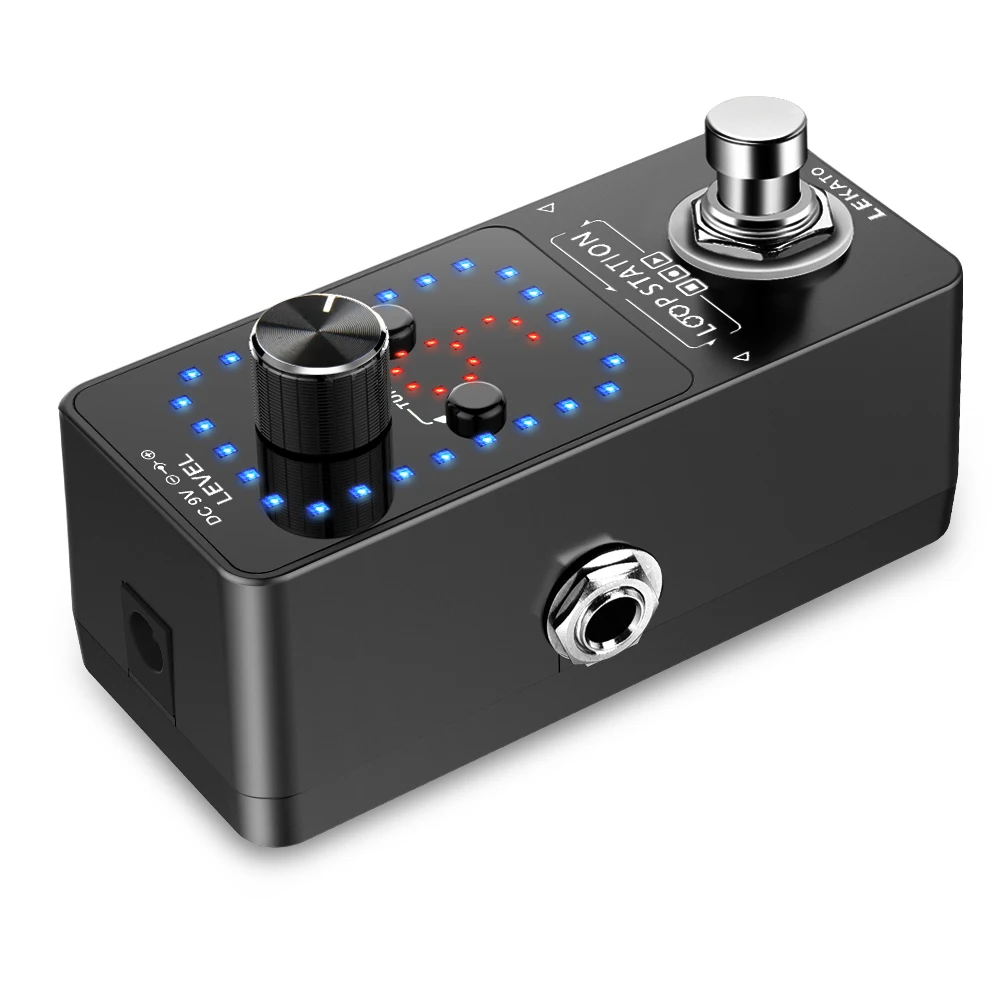 LEKATO Guitar Effect Pedal Looper 9 Loops 40 Minutes Recording Time Loop Station with Tuner Overdub Guitar Looper Musical Sports