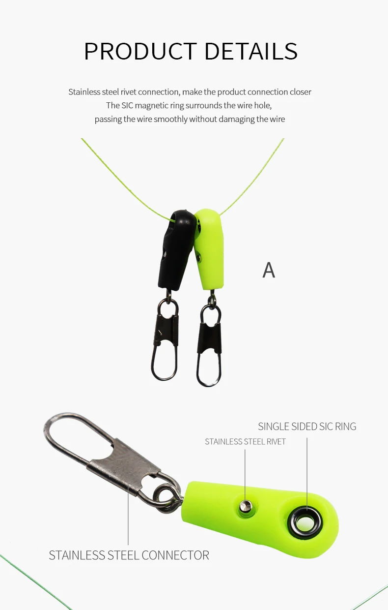 ZYZHE Sea Rock Fishing Float Connector Stainless Steel Linker Long Standard Fishing Floating Buckle Connection Ring Float