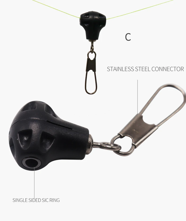 ZYZHE Sea Rock Fishing Float Connector Stainless Steel Linker Long Standard Fishing Floating Buckle Connection Ring Float