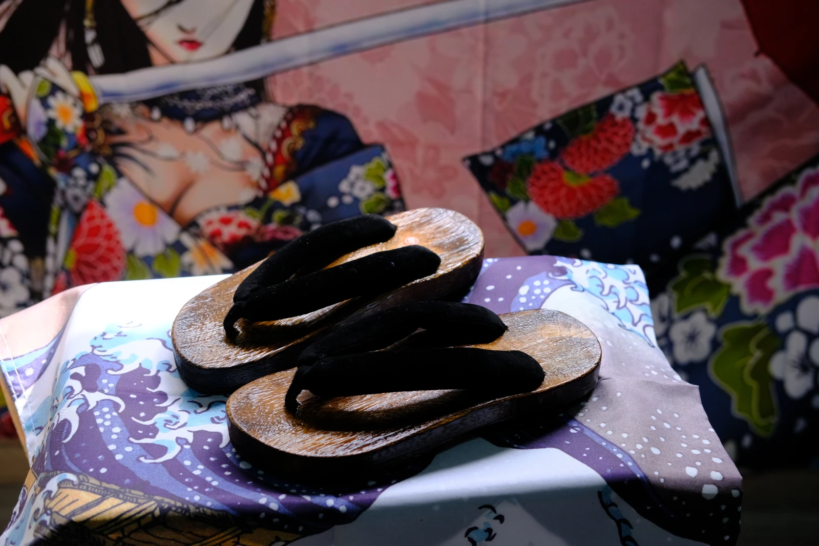 Man Women Slippers Japanese Geta Flip Flops Cos Demon Slayer Wood Thick Sole Coplay Shoes Slippers Japanese Clogs Sandals