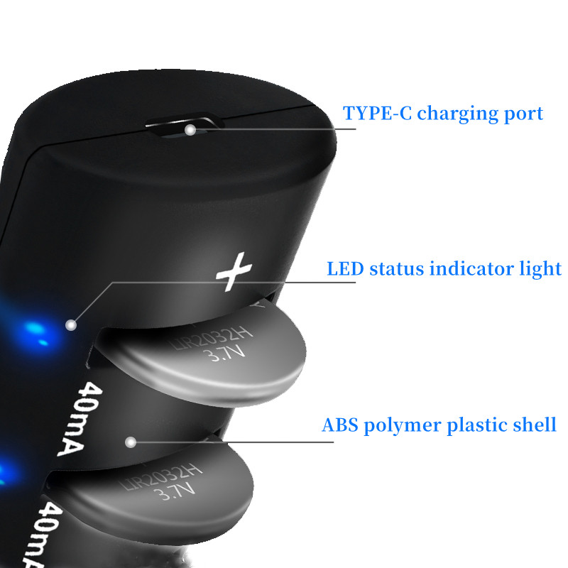4 Slot LIR2032H LIR2032 LIR2025 LIR1632 LED Display 3.7V 3.6V Lithium Battery Charger for USB Quick Charger