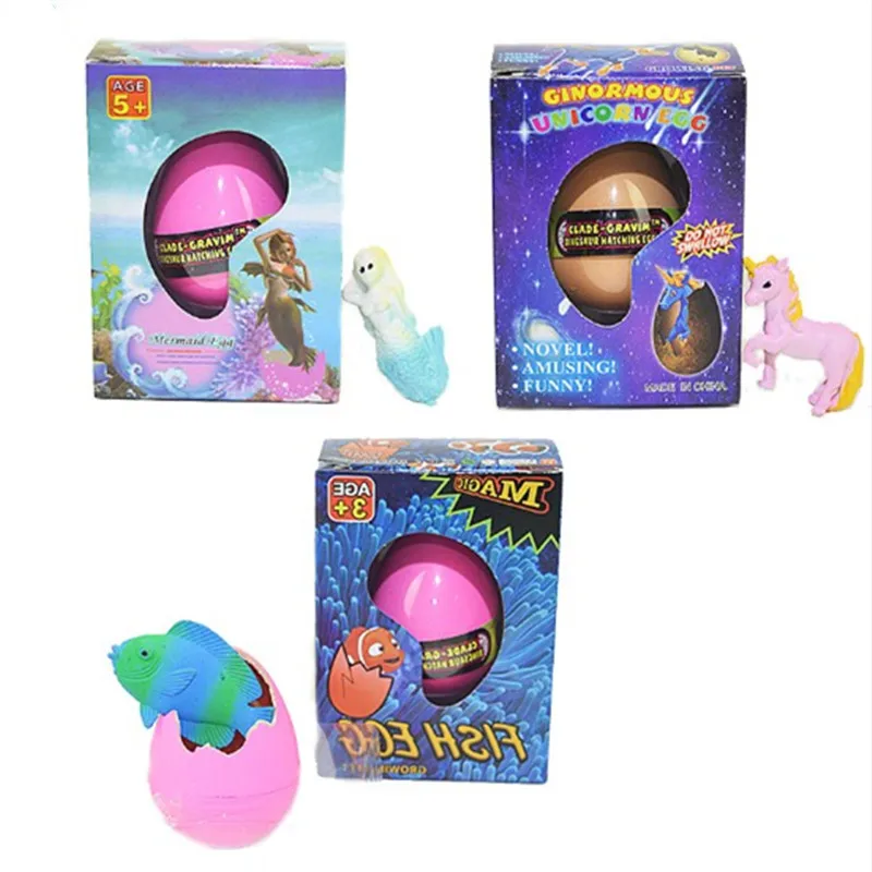 Surprise Blind Box Cartoon Little Fish Mermaid Unicorn Dolls Egg with Action Figure Bigger in the Water Toy Ponies Funny Gift