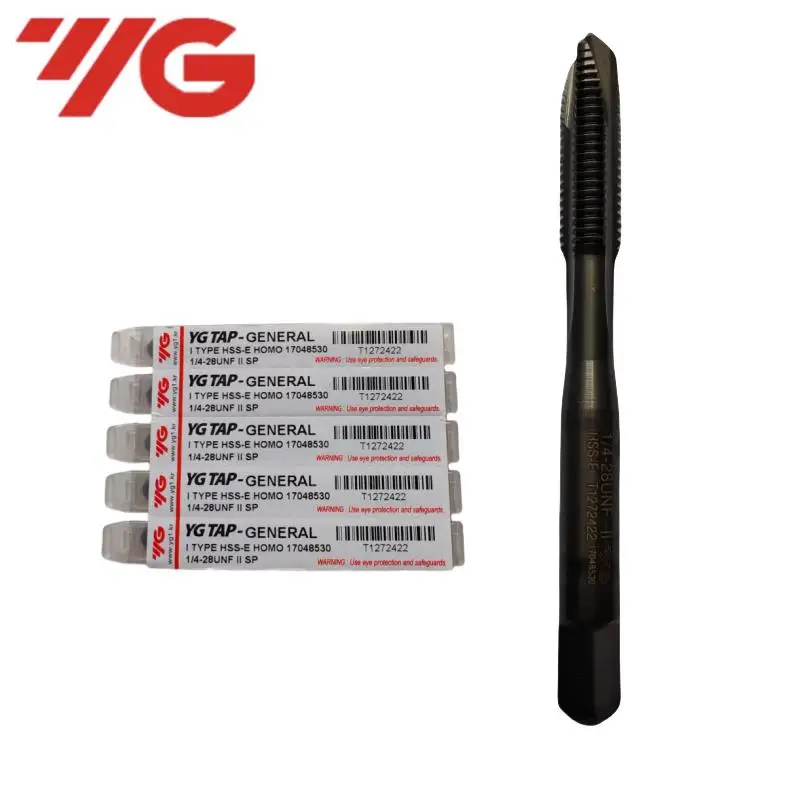 South Korea YG HSSE American INOX Spiral Pointed Tap UNC UNF UNS 4-40/10-32 12-24 5/16 1/2 5/8 7/16 Machine Screw Thread Taps