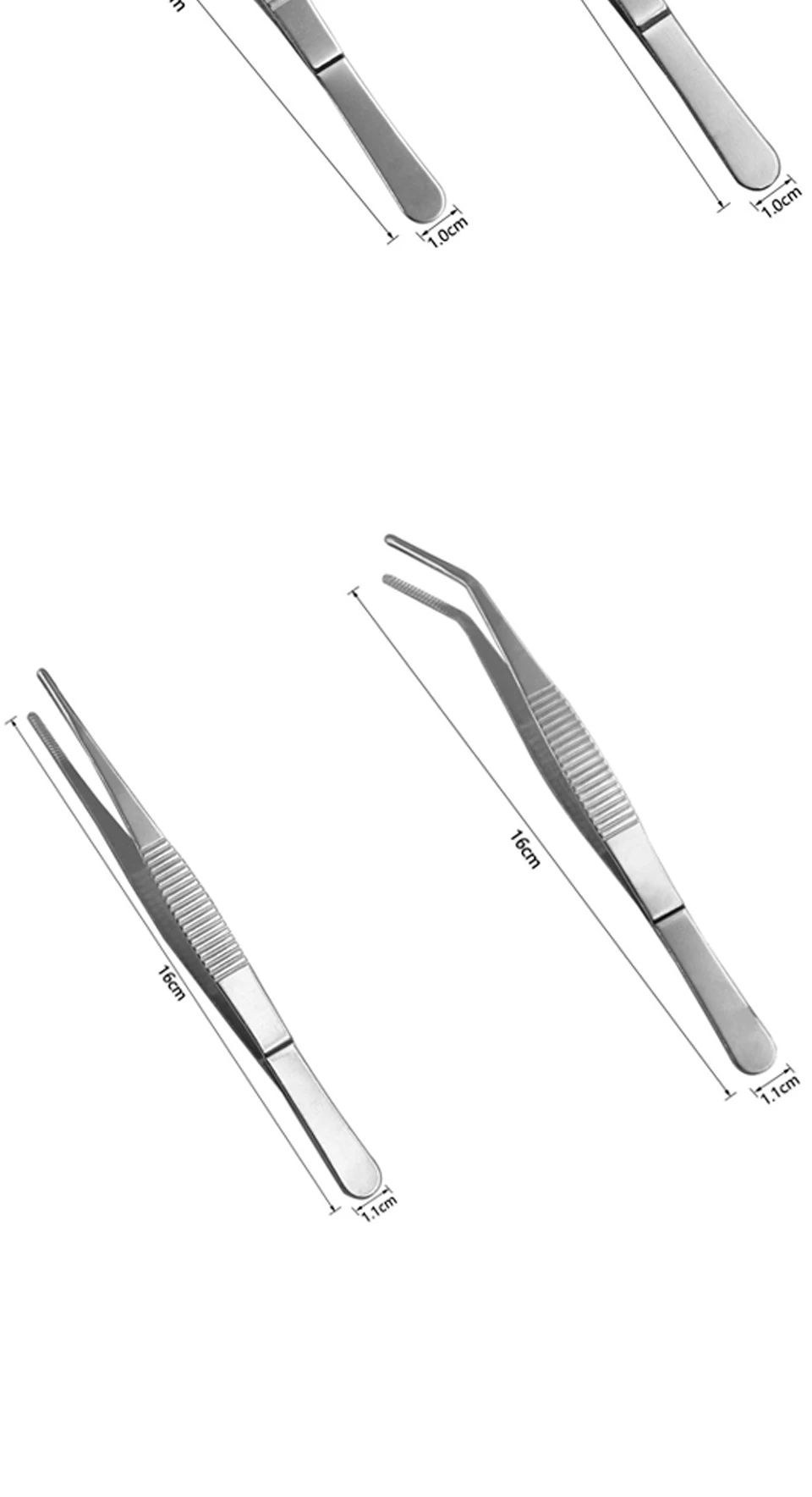 Stainless Steel Tweezers with Curved Pointed Serrated Tip Home Garden Daily Kitchen Precision Industrial tweezers Tools