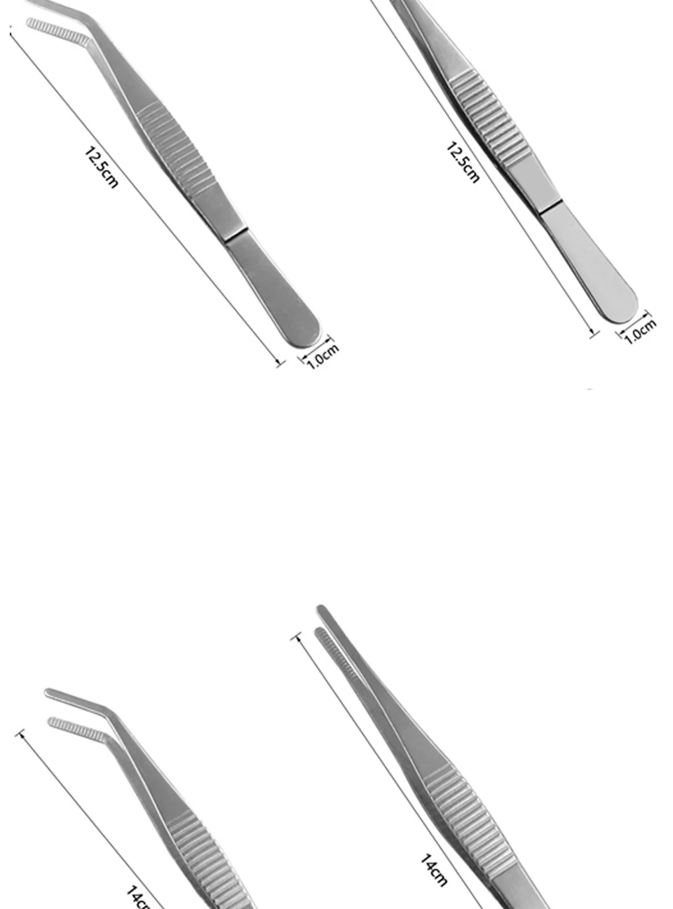 Stainless Steel Tweezers with Curved Pointed Serrated Tip Home Garden Daily Kitchen Precision Industrial tweezers Tools