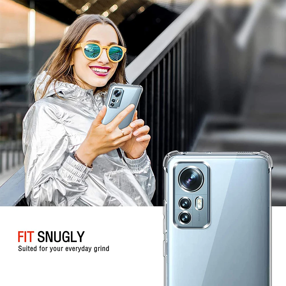 Ultrathin Airbag Phone Case for Xiaomi 12 12S 12T Pro Ultra Lite NE 5G Transparent Air Bag Original Back Cover Xiaomi12 Mi 12X