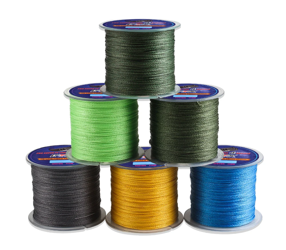 FTK 114M PE Braided Wire Fishing Line 125Yards 4 Strands 0.10mm-0.40mm 8LB-60LB Incredibly Strong Multifilament Fiber Line